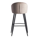 Tabouret de bar velours beige avec dossier 56 x 102,5 x 52,5 cm, tissu scandinave/métal 110 kg_04