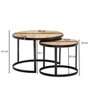 – lot de 2 tables basses rondes industrielles en bois massif/métal, avec pieds en métal noir_03