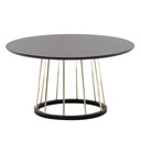 Table basse ronde 80 x 80 x 42 cm Noir Doré Table de canapé en métal Table de salon ronde moderne Table de salon Table de salon Grande WL6.489_06