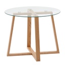 Table basse 58x58x47 cm table de canapé en bois de chêne massif/verre ronde, table de salon design moderne, table en bois table de chambre petite_06