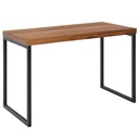 Bureau Sheesham bois massif/métal 117x59x76,5 cm table d'ordinateur, table de bureau design petite foncée, table d'étude pour ordinateur portable_06