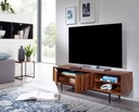 Lowboard sheesham bois massif 123x42x35 cm Commode TV avec deux portes, meuble TV design haut, table TV meuble TV moderne_06