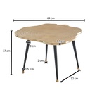 Table basse en aluminium arbre disque 64x64x37 cm table de canapé métal doré, table de salon design ronde, petite table basse moderne_03