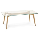 Table basse, verre piètement bois Khalani t