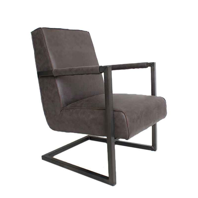 Fauteuil Tessa luxueuse en cuir éco