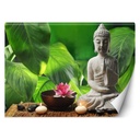 Papier peint imprimé sur toile avec colle motif statue de bouddha zen