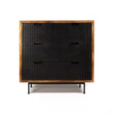 Commode Yehyo avec 3 tiroirs noirs