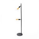 Lampadaire noir Oz, 2 points lumineux