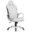 Chaise de Bureau Racer Blanc