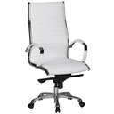 Chaise de bureau Salzburg 1 revêtement cuir véritable blanc