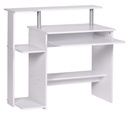 Table d'ordinateur blanche 94 x 90,5 x 48,5 cm table d'ordinateur portable moderne avec tiroir pour clavier