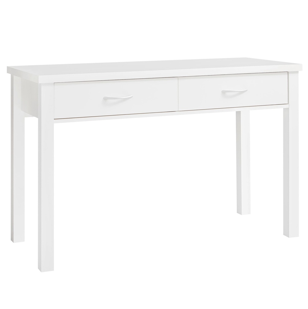 Bureau SAM blanc avec 2 tiroirs 120 x 77 x 50 cm moderne