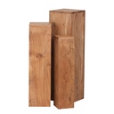 Table d'appoint lot de 3 tables en bois massif 24,5x85x24,5 cm en acacia