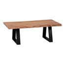 Table basse GAYA en bois d'acacia massif, 115 x 40 x 60 cm de style maison de campagne