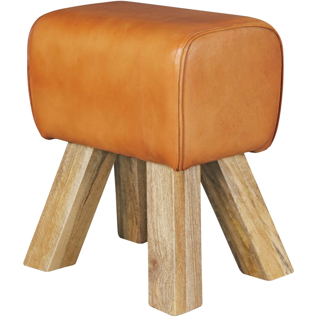 Design Tabouret Turnbock marron 40 x 30 x 47 cm