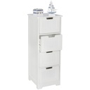 Design meuble de salle de bain LUIS style maison de campagne bois MDF 30 x 83 x 30 cm blanc