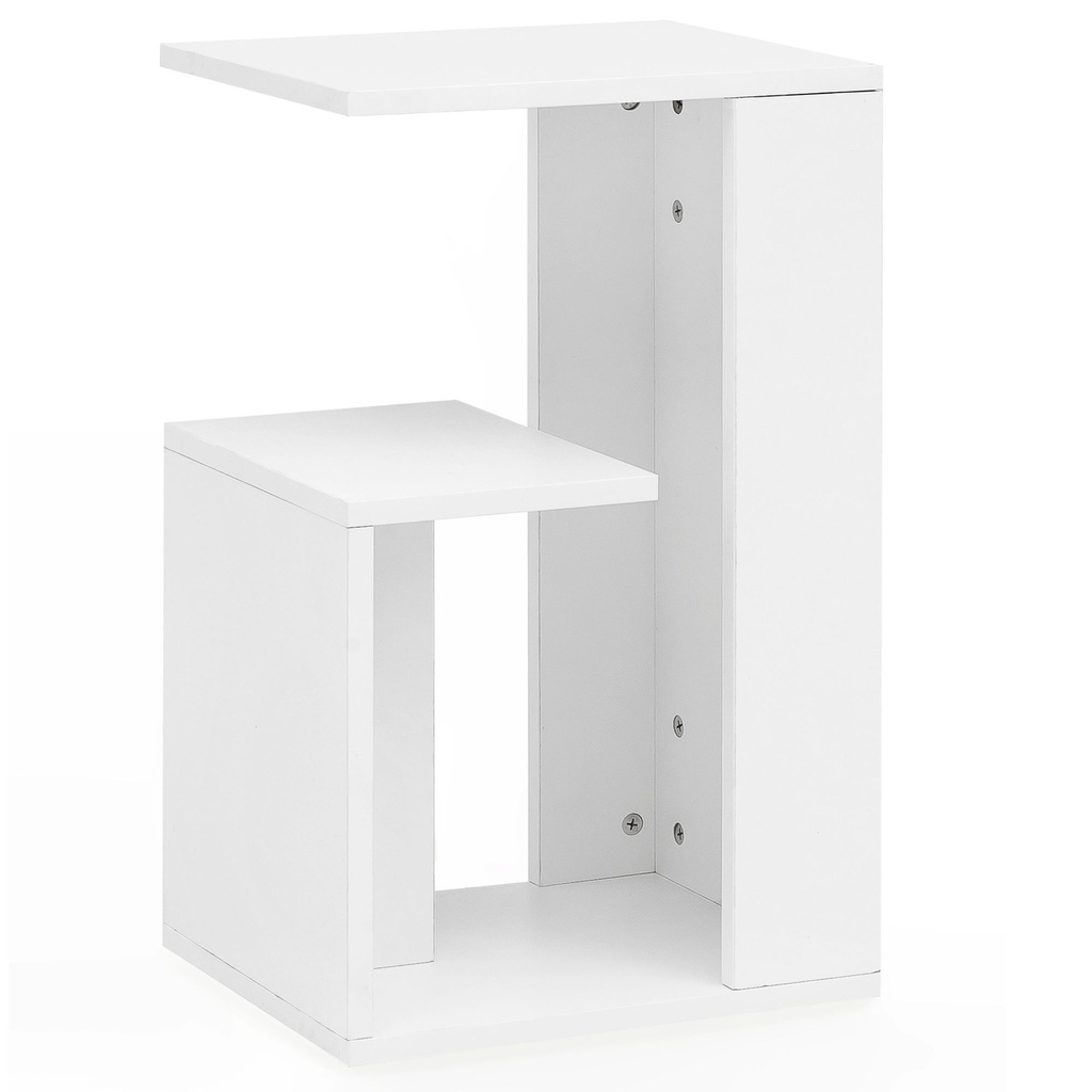 Table d'appoint 35 x 29,5 x 60 cm design bois blanc