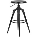 Tabouret de bar métal noir 72-80 cm