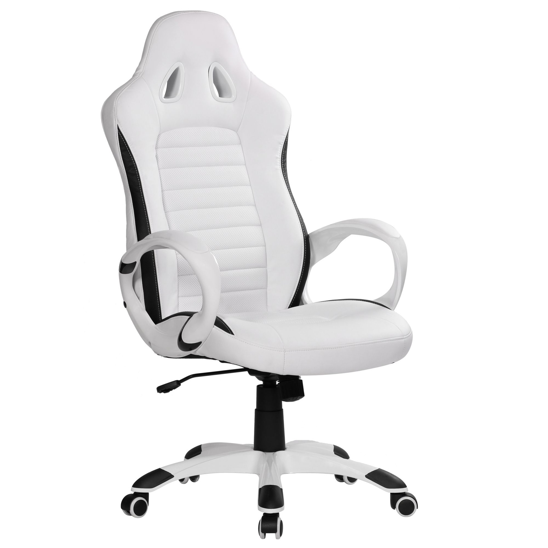 [A09436] Chaise de Bureau Racer Blanc