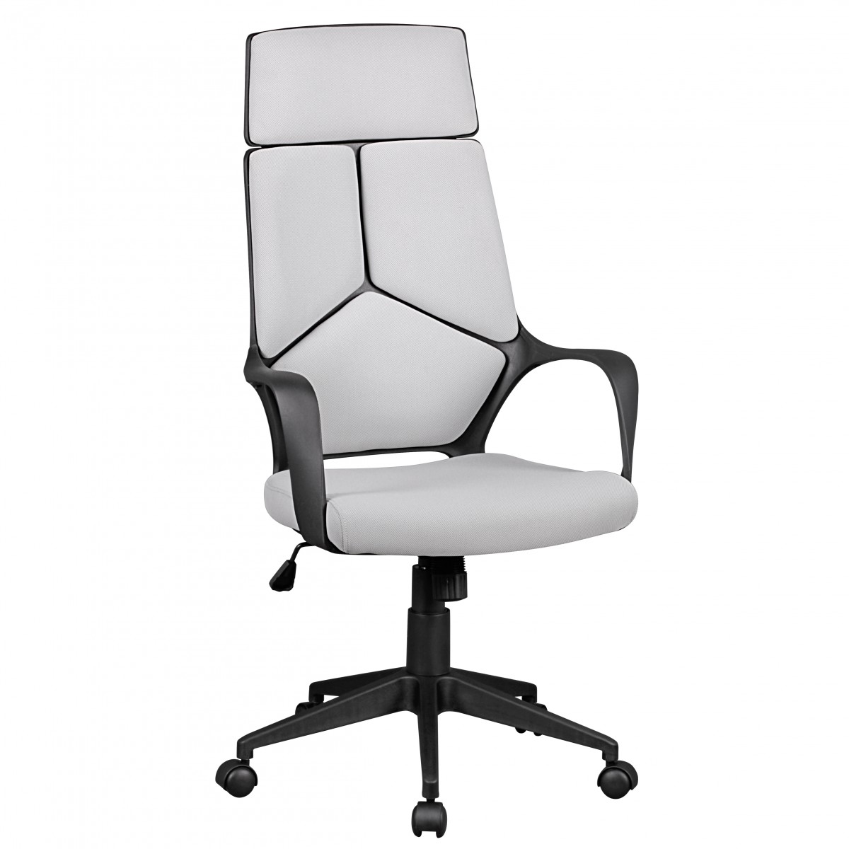 [A09470] Chaise de bureau Techline revêtement en tissu gris clair