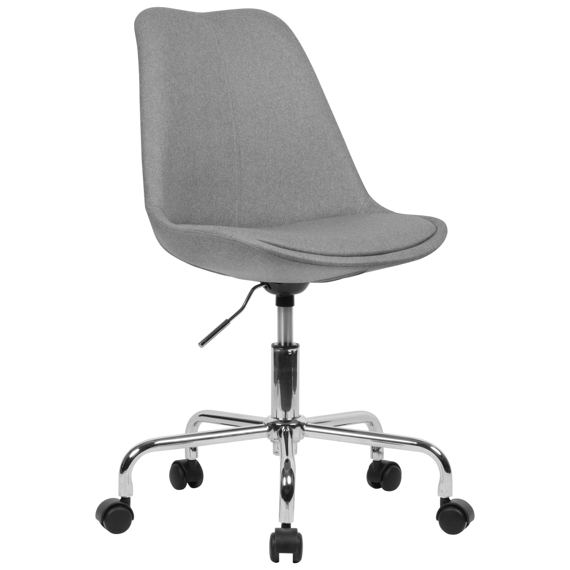 [A09497] Chaise de bureau en tissu gris clair
