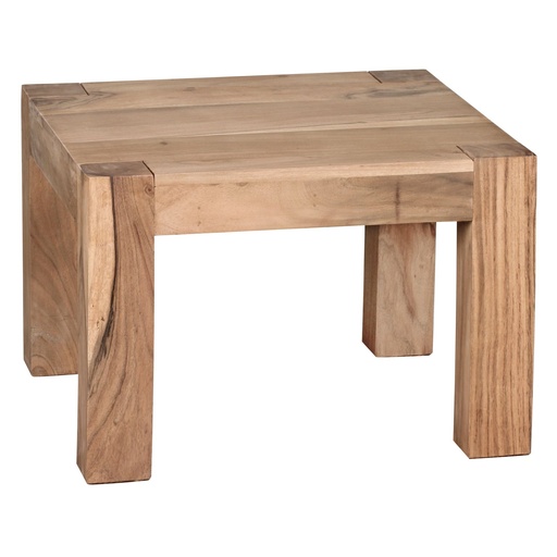 [A09616] Table basse MUMBAI bois d'acacia massif 60 cm de large design marron style maison de campagne naturel