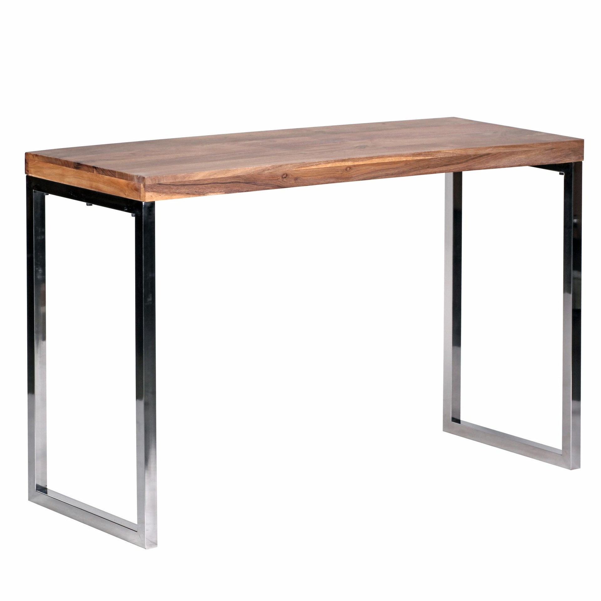[A09625] Table console GUNA console en bois d'acacia massif avec pieds en métal 120 x 45 cm style maison de campagne