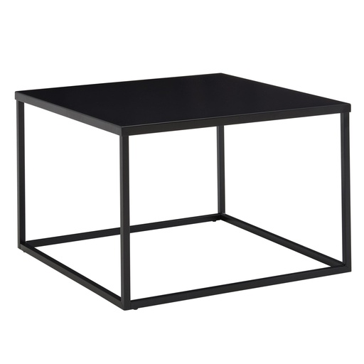 [A10234] Table basse 60x60x40 cm table de salon en métal noir industriel, table de canapé carrée, table de salon table basse en acier