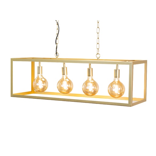 [A00071] Suspension dorée 4 luminaires Elyo 