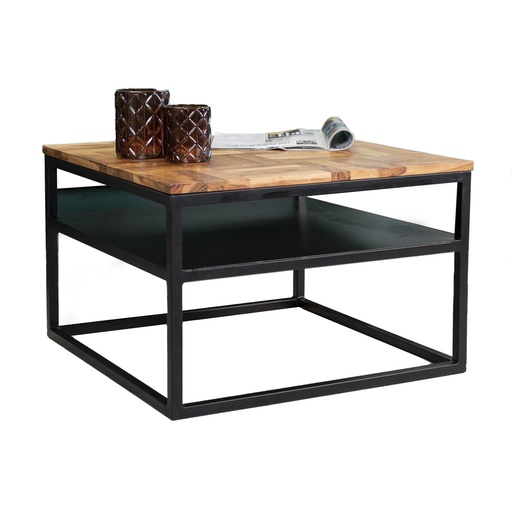 [A00083] Table basse Emilaa avec plateau en bois de manguier mosaïque